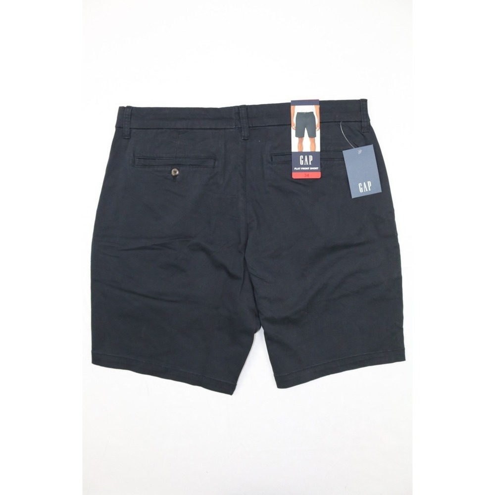 GAP Men's Black Chino Shorts Flat Front Stretch Twill Golf Casual Classic Sz 34 - Picture 8 of 13